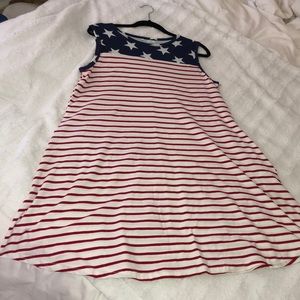 Red white and blue dress Americana